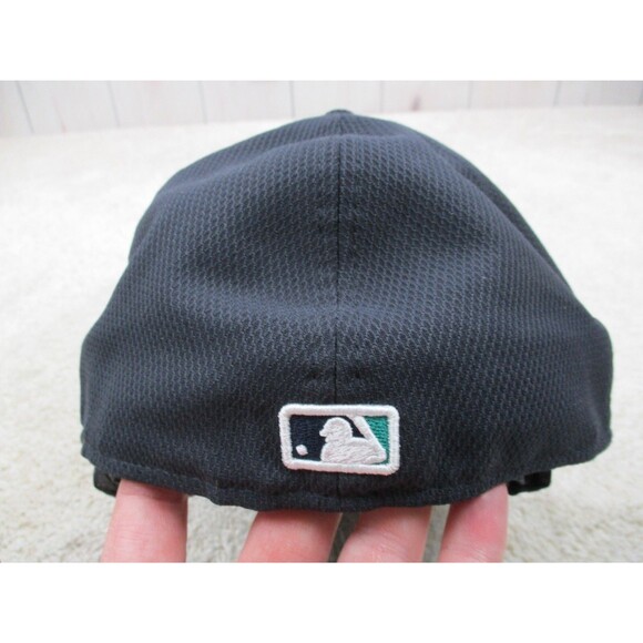 Seattle Mariners Hat Cap Fitted 7 3/8 Blue Green Baseball MLB New Era Mens - Picture 6 of 12